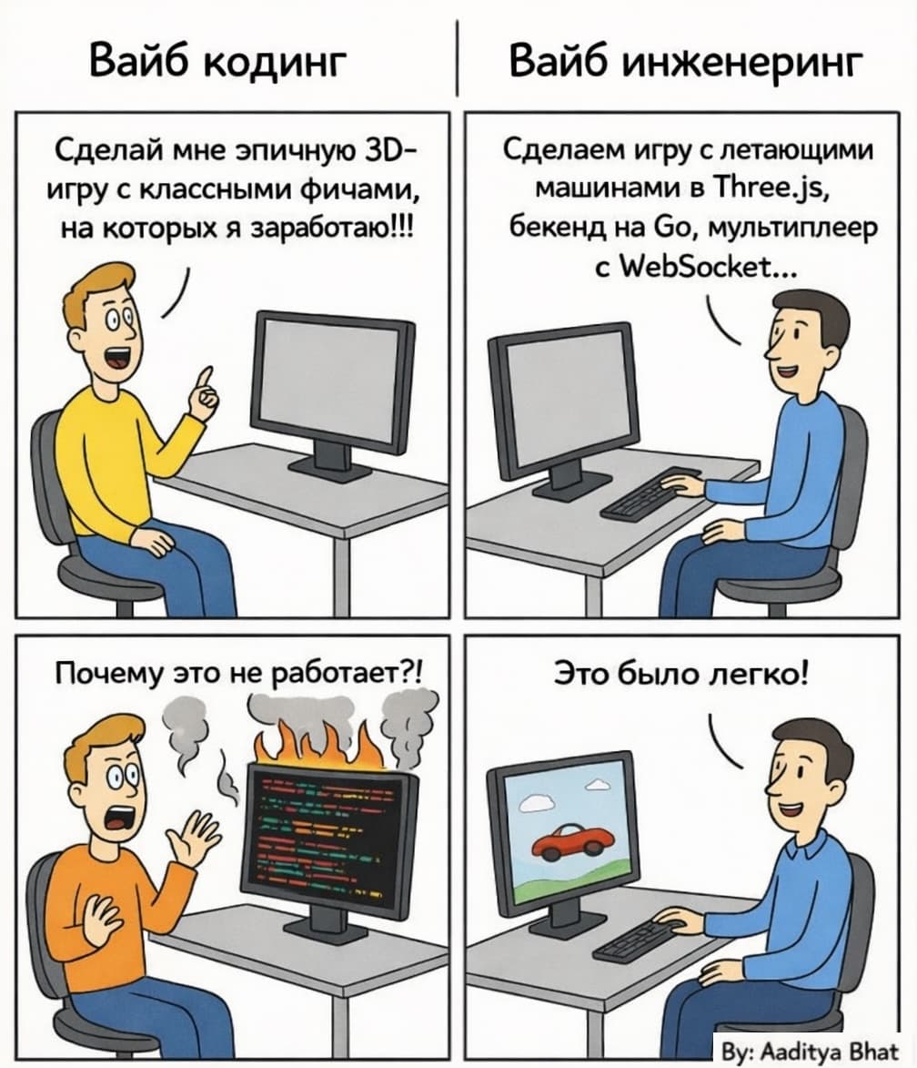 Вайб кодинг vs Вайб инженеринг
